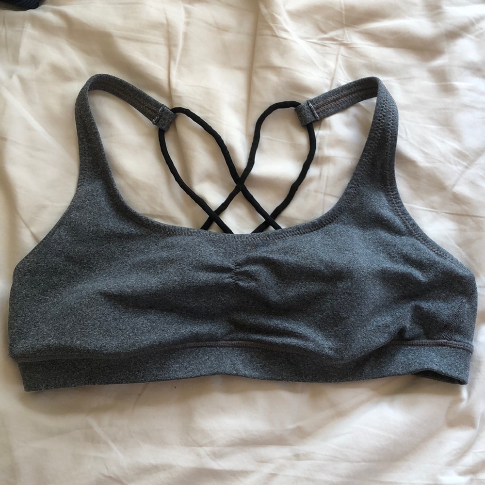 Grey aerie sports bra